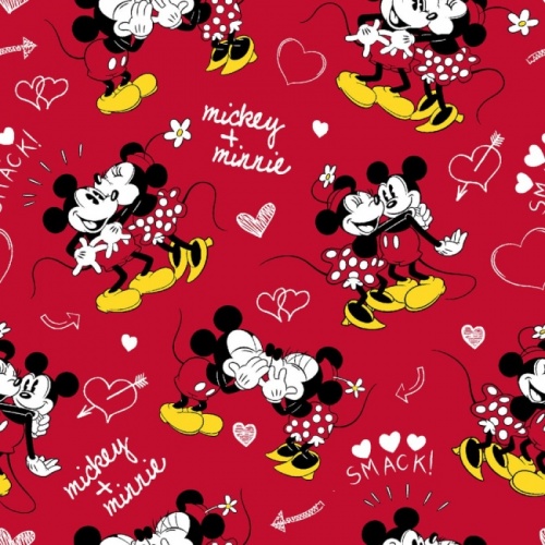 Disney Mickey And Minnie Love Fabric