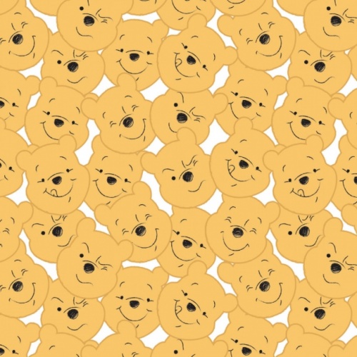 Winnie The Pooh Faces Fabric