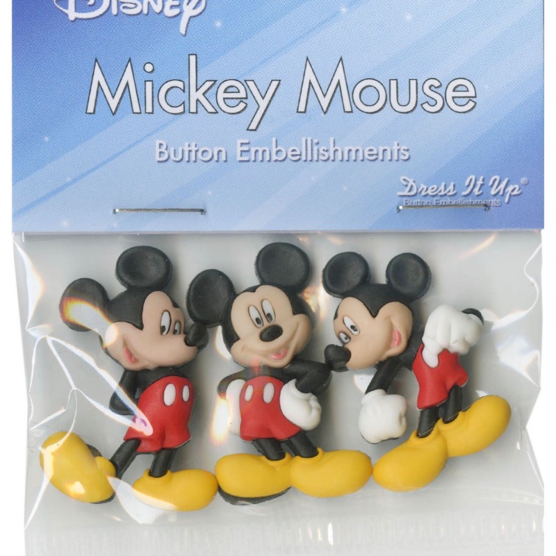 Disney Mickey Mouse Button Embellishments
