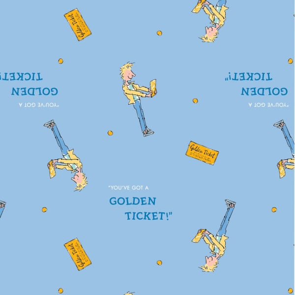 Charlie and the Chocolate Factory Golden Ticket Fabric