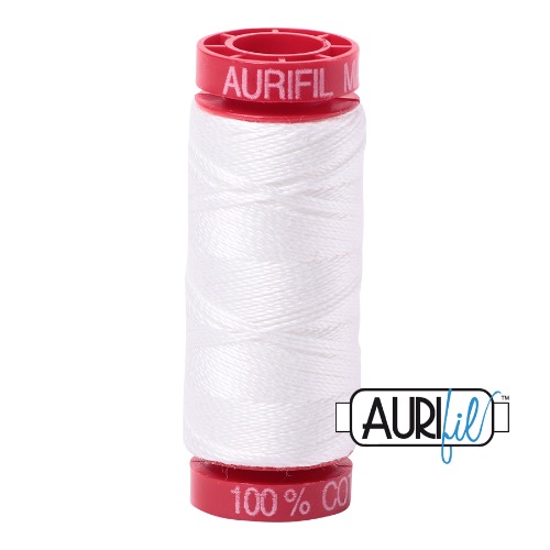 Aurifil 12 50m 2021 Natural White Cotton Thread