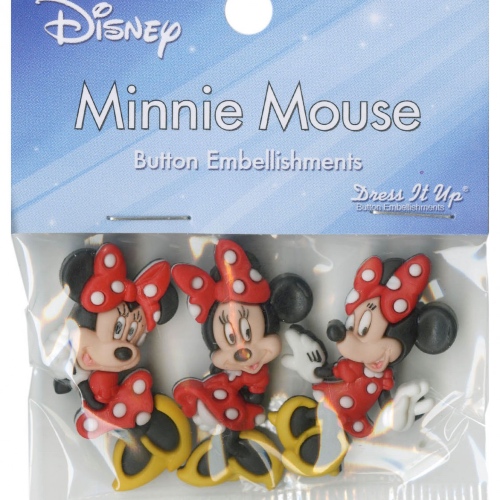 Disney Minnie Mouse Button Embellishments