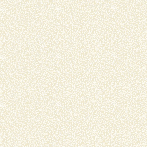 Makower Mini Leaf White on Cream Fabric 764/Q2