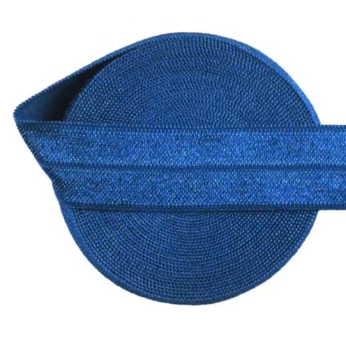 Fold-over Elastic 3/4in Batik Blue - PER QUARTER METRE Fold-over Elastic 3/4in Batik Blue - PER QUARTER METRE