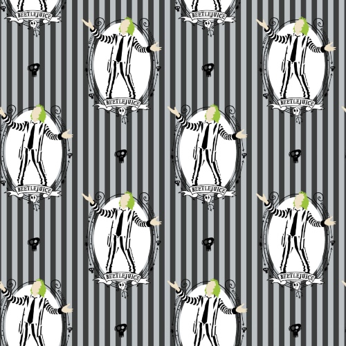 Beetlejuice Showtime Halloween Fabric