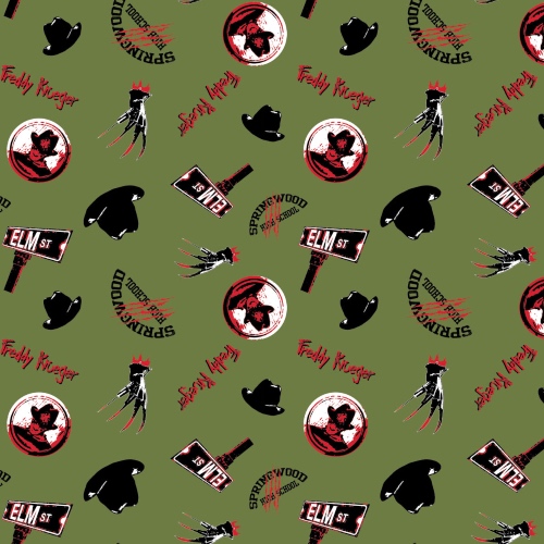 Freddy Kruger Nightmare On Elm St Halloween Fabric