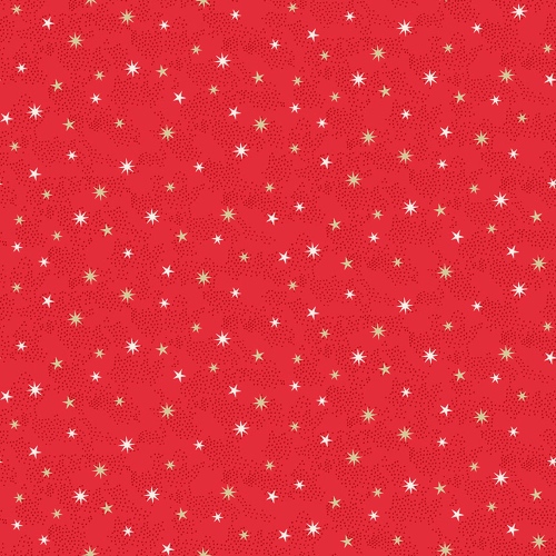 Red Stars Scandi Fabric Makower 2360-R