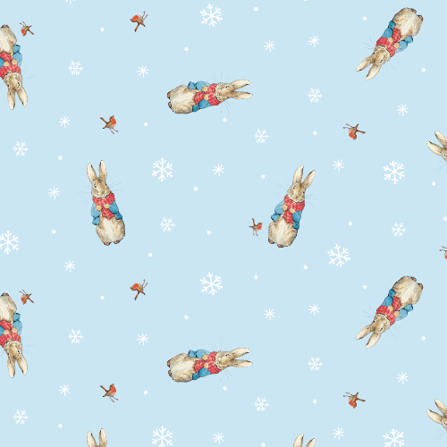 Woolly Scarf Peter Rabbit Christmas Fabric