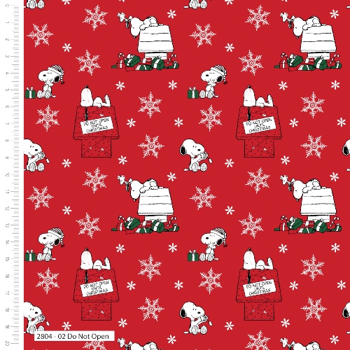 Do Not Open Snoopy Christmas Fun Fabric