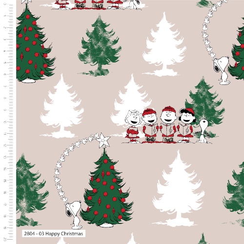 Happy Christmas Snoopy Christmas Fun Fabric