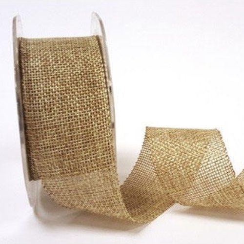 Hessian Jute Natural Ribbon 38mm