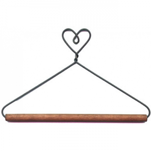 6in Heart Quilt Hanger With Stained Dowel