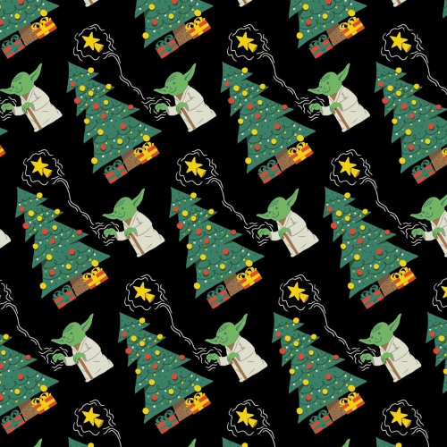 Star Wars Yoda Force Trim The Tree Christmas Fabric