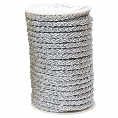 Siver Twisted Lurex Cord 7mm