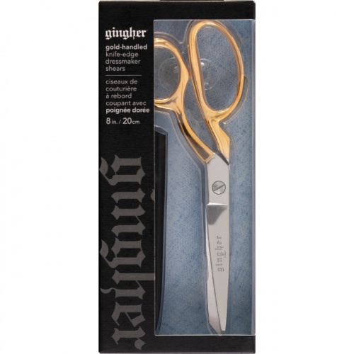 8in Gold Handled Knife Edge Dressmaking Shears | Gingher
