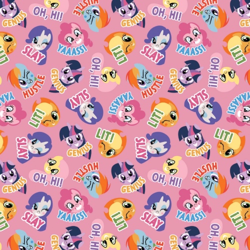 My Little Pony Pink Toss Fabric