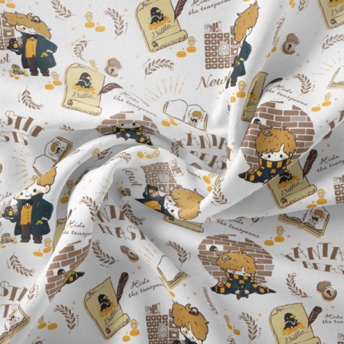 Fantastic Beasts - Hide the Teaspoons Baby Newt Fabric