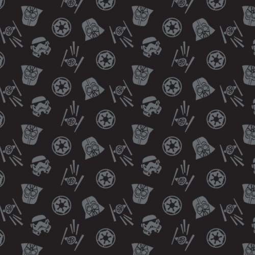 FLANNEL - Star Wars Black Darth Vader and Storm Trooper - Grey