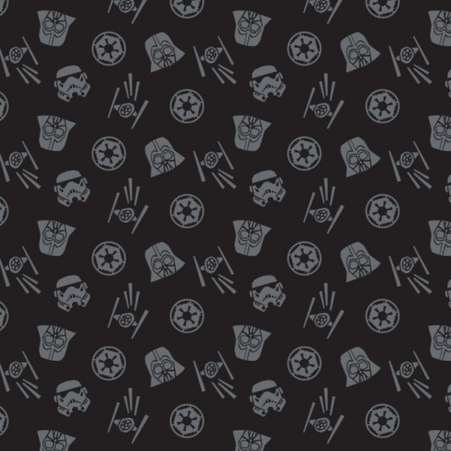 FLANNEL - Star Wars Black Darth Vader and Storm Trooper - Grey