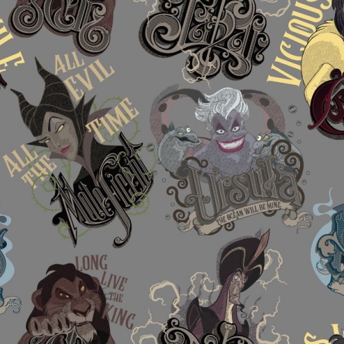 Disney Villains Chalk Fabric