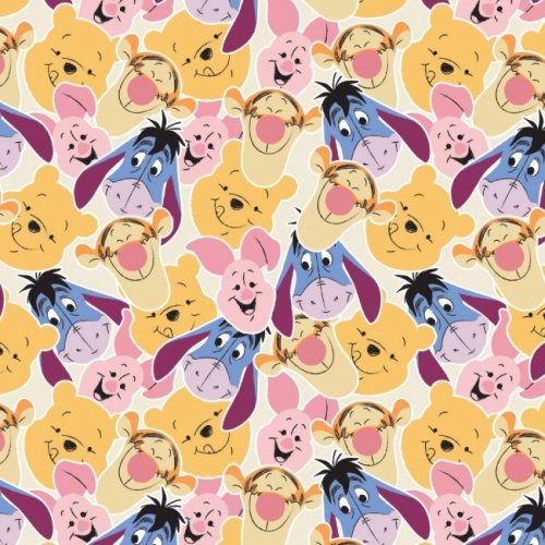 Winnie The Pooh and Friends Faces Fabric