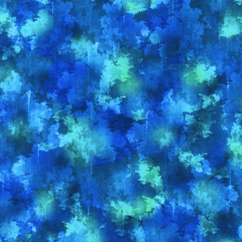 Blue Trees Natures Pace Fabric