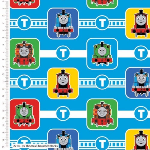 Thomas Character Blocks Fabric