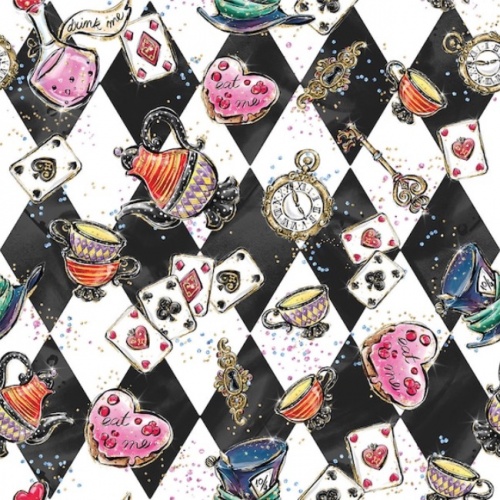 Jersey - Alice in Wonderland Style Fabric