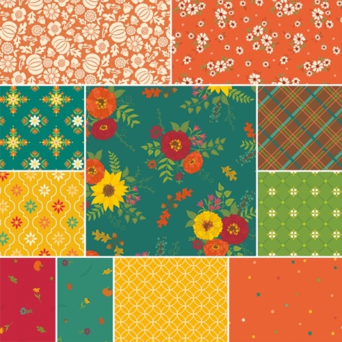 Autumn Afternoon Cream Fat Quarter Bundle x 11 The Quilt Shop