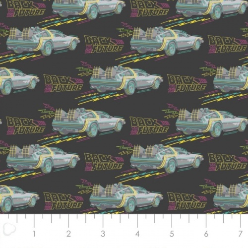 Back To The Future Fabric - No Roads Grey