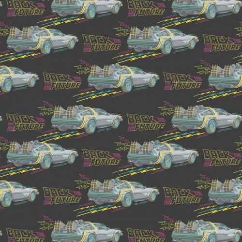 Back To The Future Fabric - No Roads Grey
