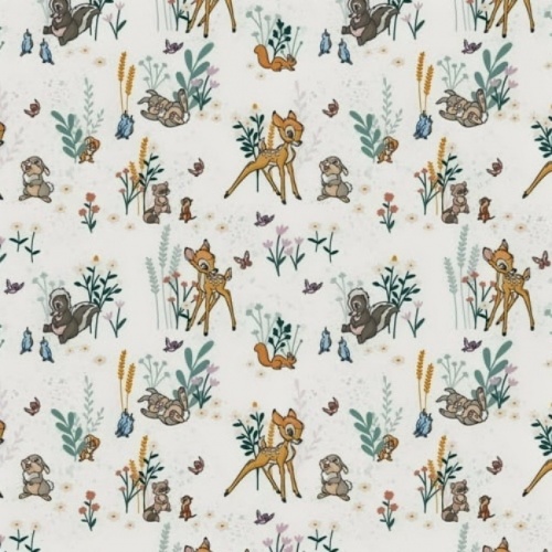 Disney Bambi Friends and Flowers Fabric