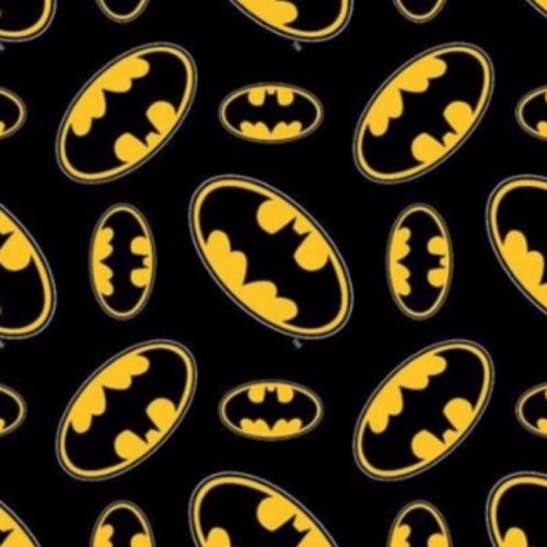 DC Comics Batman Logo Fabric - Black