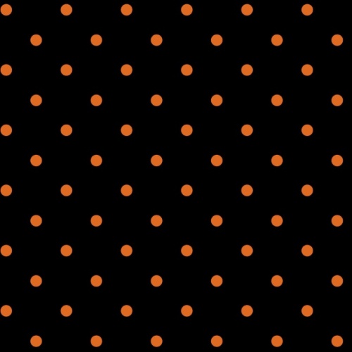 Black & Orange Small Dots Fabric