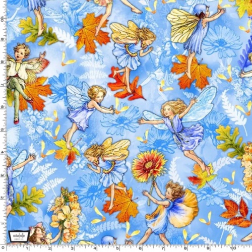 Blue - Autumn Fairy Flight - Flower Fairies of the Autumn Fabric