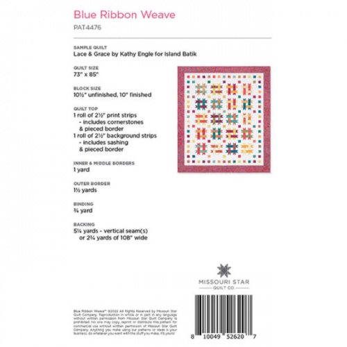Missouri Star - Blue Ribbon Weave - Quilt Pattern