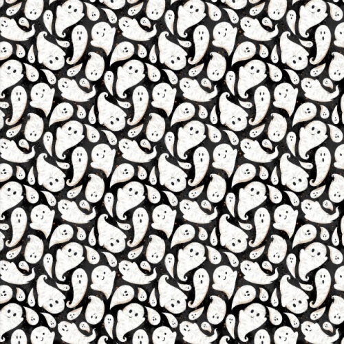 Boo Y'all Fabric - Ghoul Friends Black