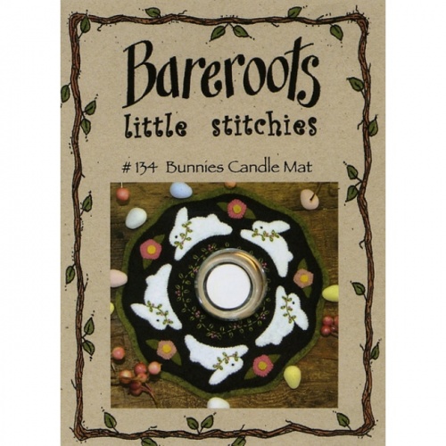 Bareroots Little Stitches Bunnies Candle Mat Pattern