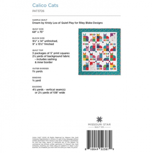 Missouri Star - Calico Cats - Quilt Pattern
