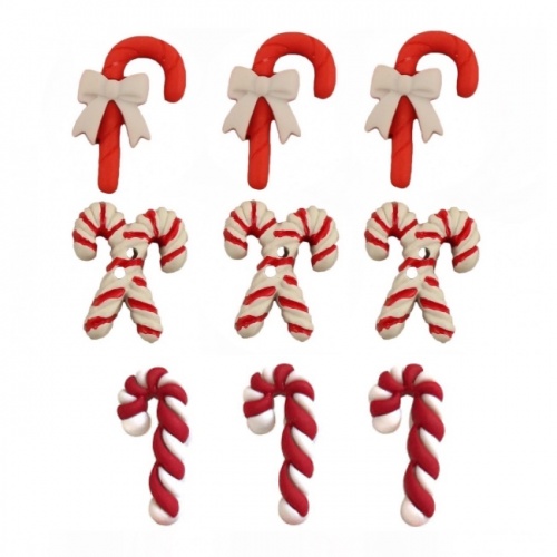 Candy Cane Lane Buttons