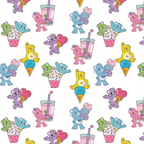 Care Bears Fabric - White Sweet Treats