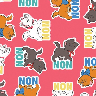 Aristocats Kittens Say Non Fabric