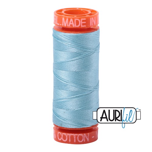 Aurifil 50 200m 2805 Cotton Thread Light Grey Turquoise