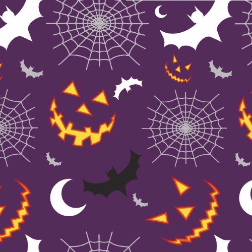 Halloween Night Time Poplin Fabric