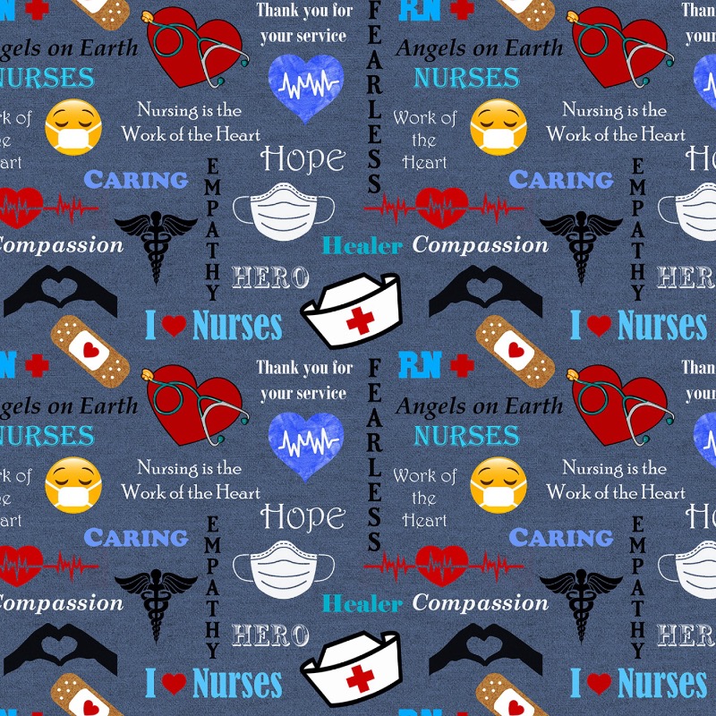 NHS Blue Hero Fabric