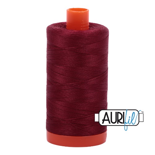 Aurifil 50 1300m 2460 Dark Carmine Red Cotton Thread
