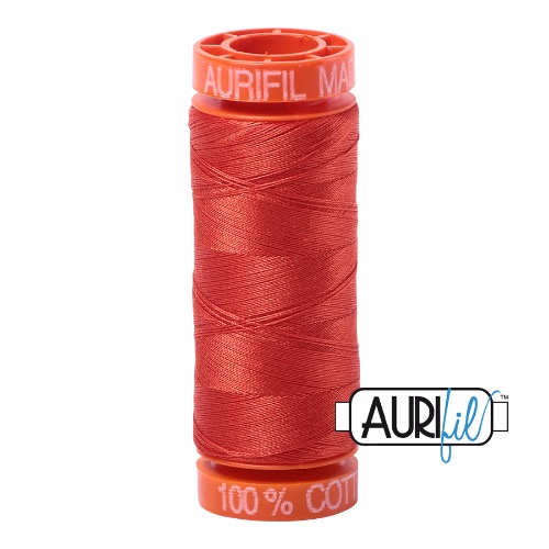 Aurifil 50 200m 2245 Cotton Thread Red Orange