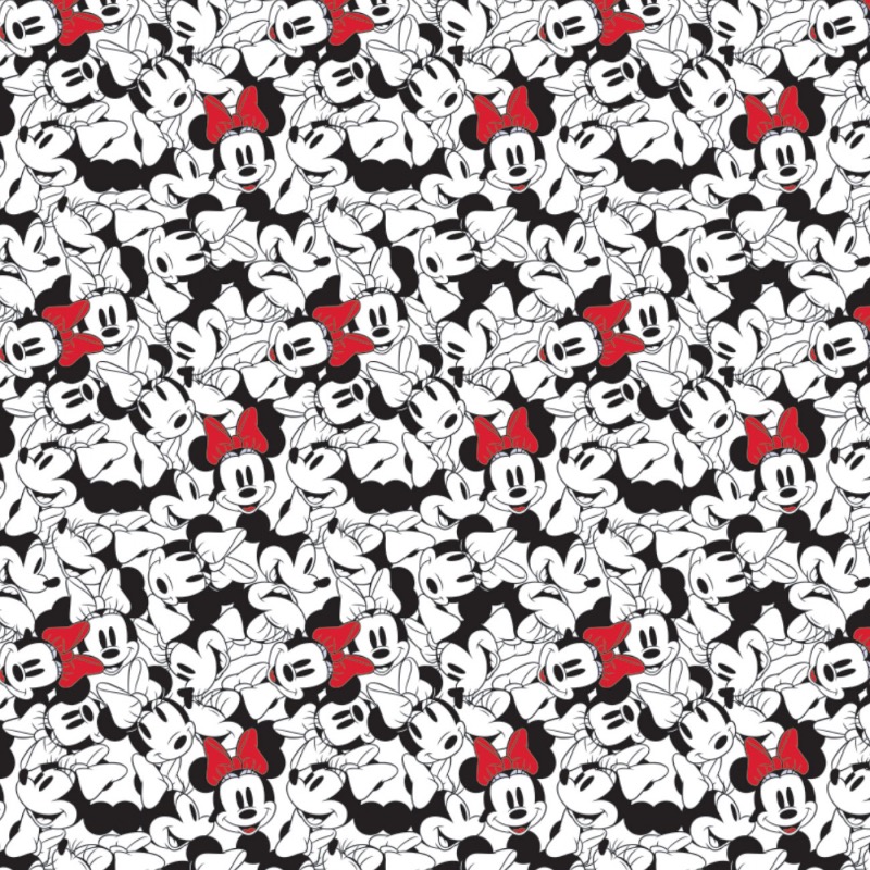 Disney Minnie Mouse Tossed Stack Fabric - White