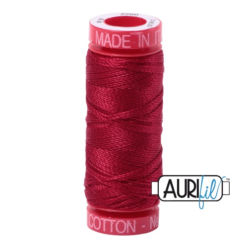 Aurifil 12 50m 2260 Red Wine Cotton Thread