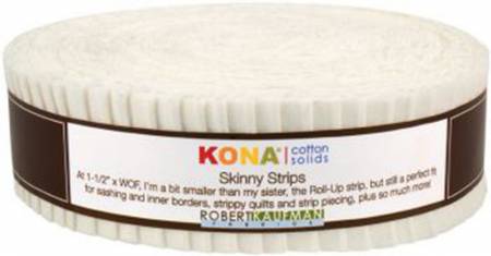 Robert Kaufman Kona Solids Snow Skinny Strips/ Honey Bun